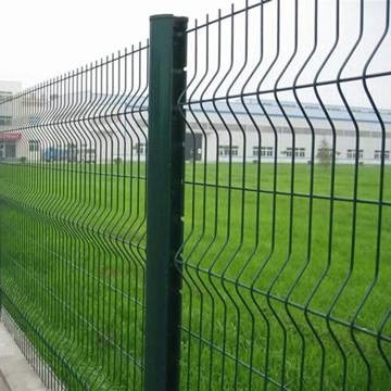 복숭아 포스트들과 안핑 TLWY 고급 품질 중국 공장 3D 정원 펜스 패널 구불구불한 용접 철사 메쉬 펜스